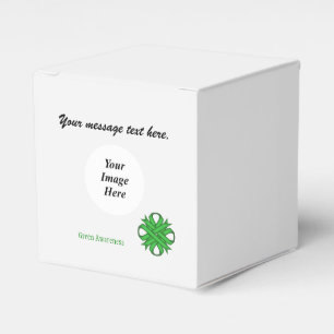 Green Clover Ribbon Template by Kenneth Yoncich Favor Boxes