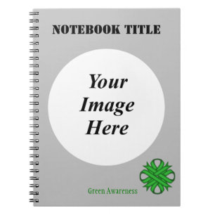 Green Clover Ribbon Template by Kenneth Yoncich Notebook