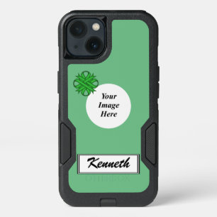 Green Clover Ribbon Template by Kenneth Yoncich iPhone 13 Case