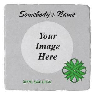 Green Clover Ribbon Template by Kenneth Yoncich Trivet
