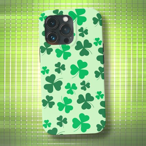 Green Clover Shamrock Ireland Irish Retro Elegant iPhone 13 Pro Case