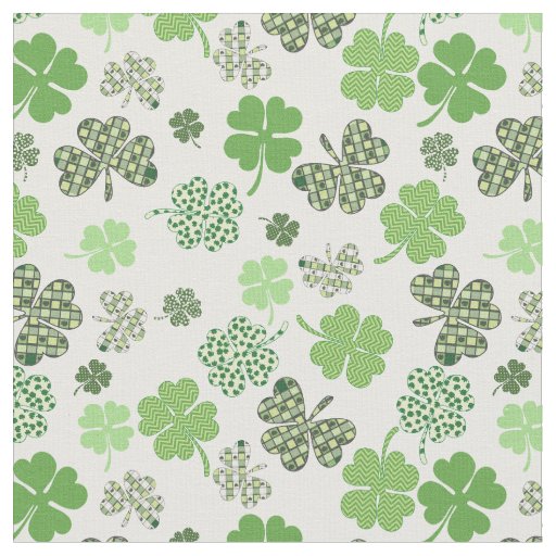 Green Clover Shamrock St. Patrick's Day Fabric