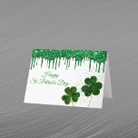 Green Clover Shamrock St. Patricks Day Holiday Card