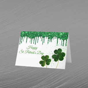 Green Clover Shamrock St. Patricks Day Holiday Card