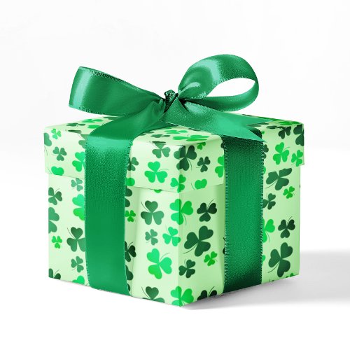 Green Clover Shamrock St Patricks Day Irish Party Wrapping Paper