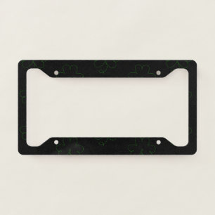 Green Clover St Patricks Day Shamrock Lucky Charms License Plate Frame