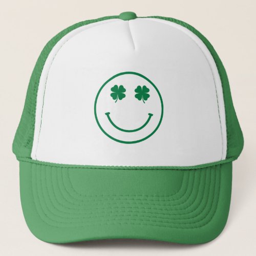 Green Clover St Patricks Trucker Hat