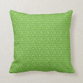 Green Clover Throw Pillow
