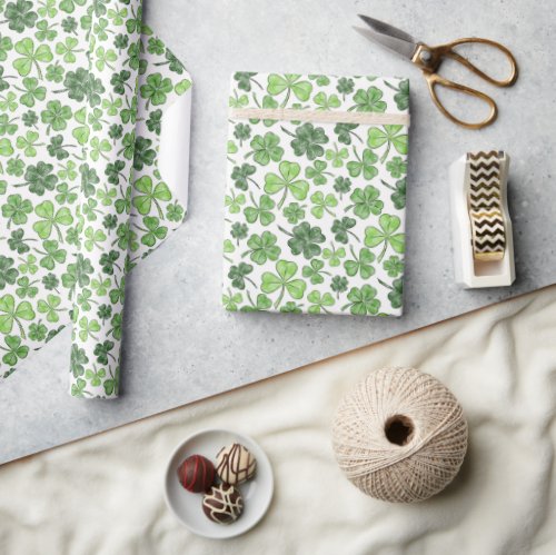 Green Clover Wrapping Paper