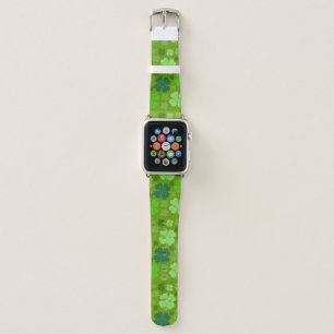 Green Clovers, Lucky Clovers, Saint Patrick's Day Apple Watch Band