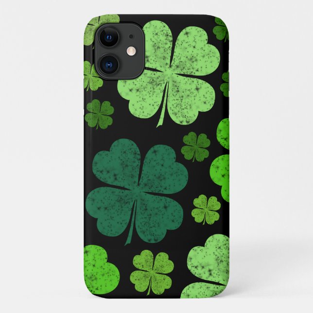 Green Clovers, Lucky Clovers, Saint Patrick's Day Case-Mate iPhone Case (Back)