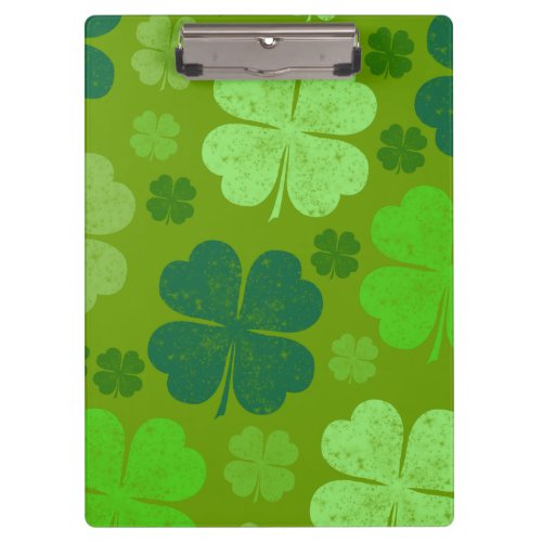 Green Clovers Lucky Clovers Saint Patricks Day Clipboard