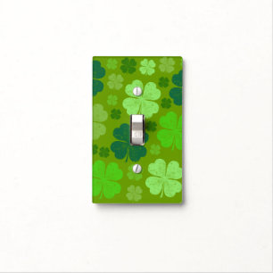 Green Clovers, Lucky Clovers, Saint Patrick's Day Light Switch Cover