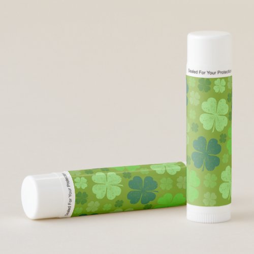 Green Clovers Lucky Clovers Saint Patricks Day Lip Balm