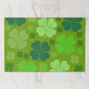 Green Clovers, Lucky Clovers, Saint Patrick's Day Paper Pad