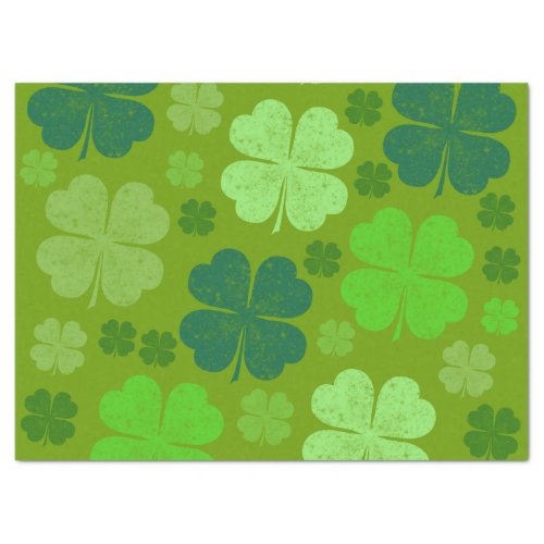 Green Clovers Lucky Clovers Saint Patricks Day Tissue Paper