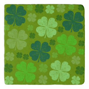 Green Clovers, Lucky Clovers, Saint Patrick's Day Trivet