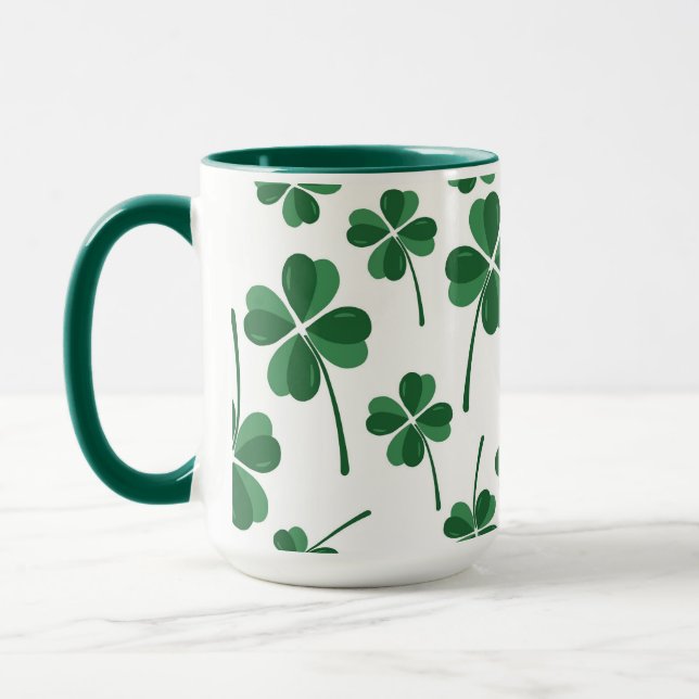 green clovers lucky mug (Left)