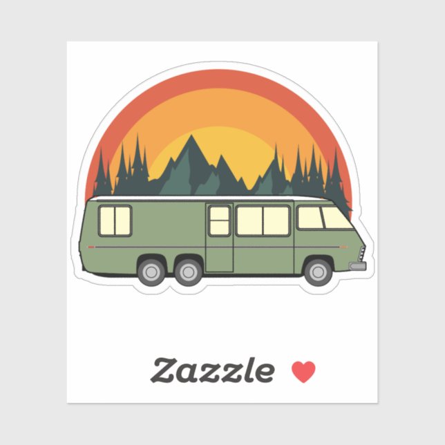 Green Coach Rainbow Mountains Kiss-Cut Sticker (Sheet)