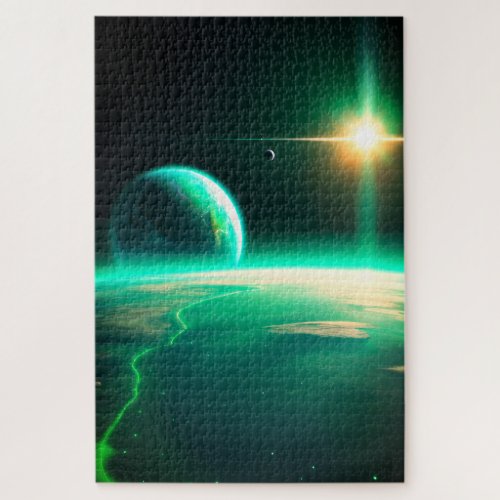 Green Coasts on green planet Jigsaw Puzzle