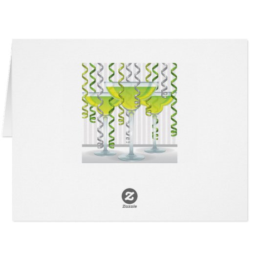 Green cocktail and ribbon (Back Horizontal)