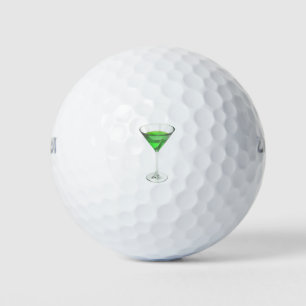 Green cocktail golf balls
