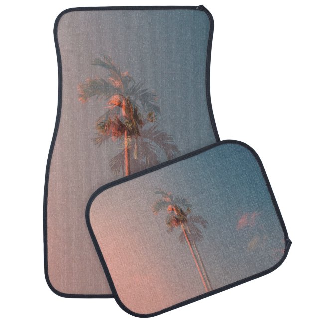 Green coconut tree car floor mat (Set)