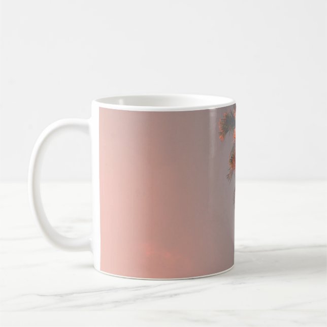 Green coconut tree coffee mug (Left)