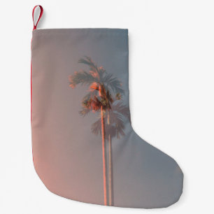 Green coconut tree small christmas stocking