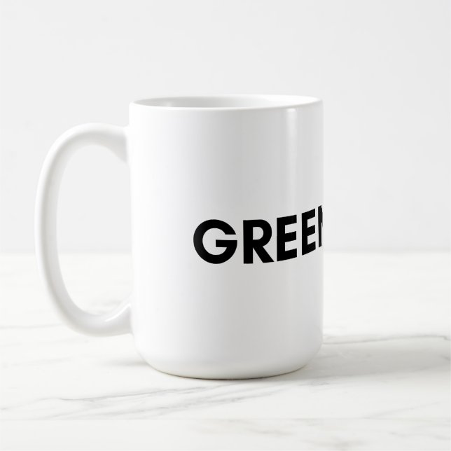 green coffee mug (Left)