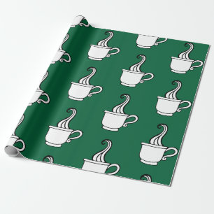 Green Coffee Wrapping Paper