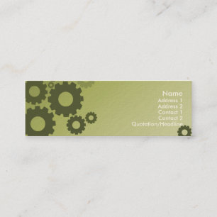 Green Cogs - Skinny Mini Business Card