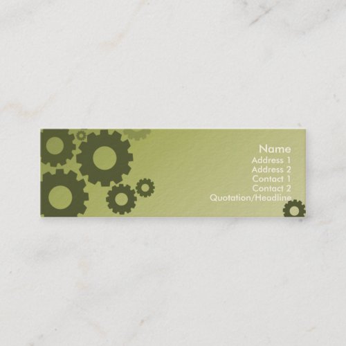 Green Cogs - Skinny Business Card