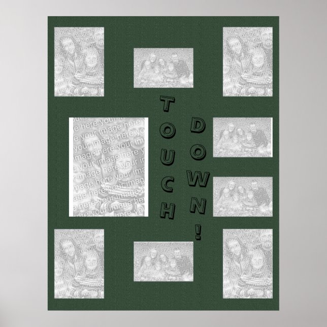 Green Collage - Football Poster (Front)