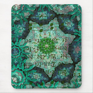 Green Collage Mouse Pad