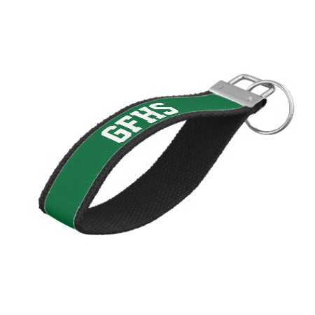 Green College Or High School Student Wrist Keychain