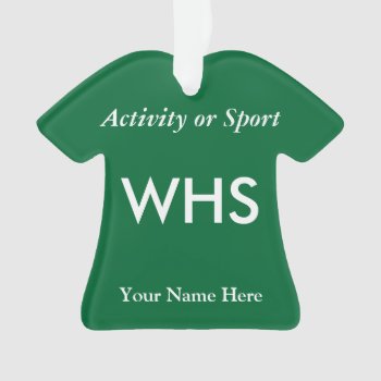 Green College Or High School Varsity Student Ornament by giftsbygenius at Zazzle
