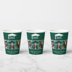Green College University 3 Photo Graduation Paper Cups