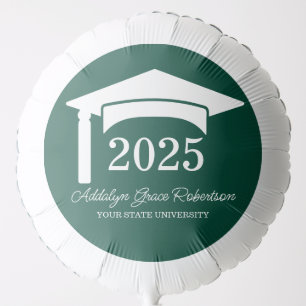 Green College University Cap Class of 2025 Balloon