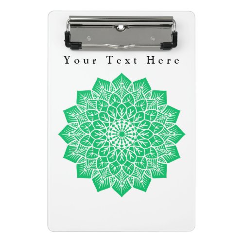 Green Color Art Custom Image and Text Writing  Mini Clipboard