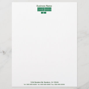 Green color court reporter business letterhead