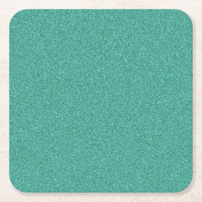 Green Color Custom Elegant Blank Template Square Paper Coaster (Front)