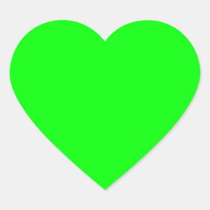 Green Color Customized Designer Heart Sticker
