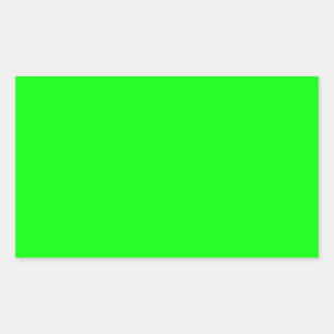 Green Color Customized Designer Rectangular Sticker