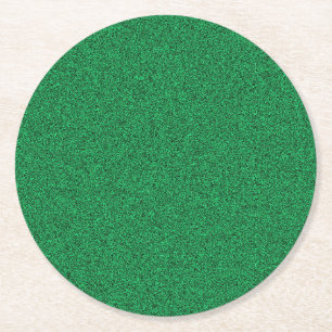 Green Color Elegant Blank Template Custom Round Paper Coaster