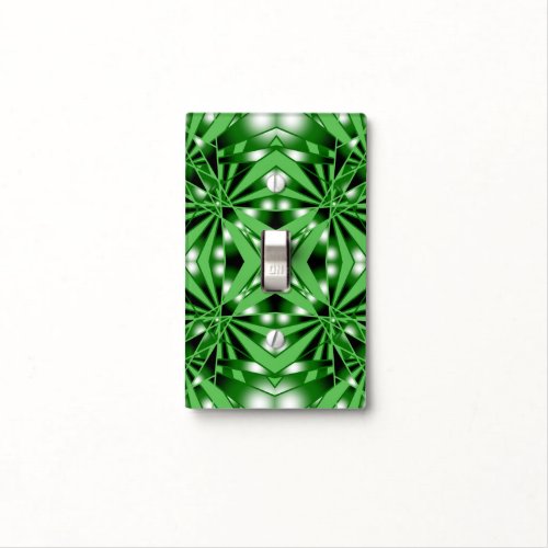 Green Color Gradient Filled Perspective Drawing Light Switch Cover