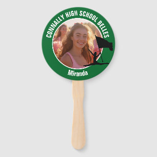 Green Color Guard Photo High School Dancer Hand Fan