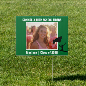 Green Color Guard Photo High School Yard Sign