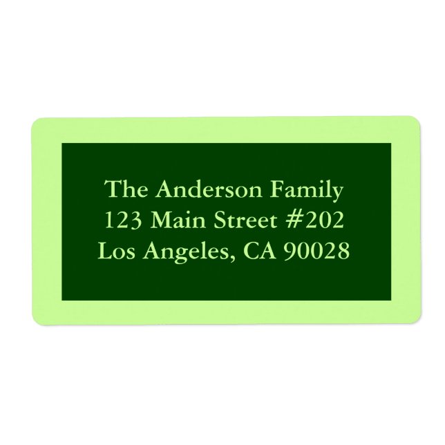 green color label (Front)