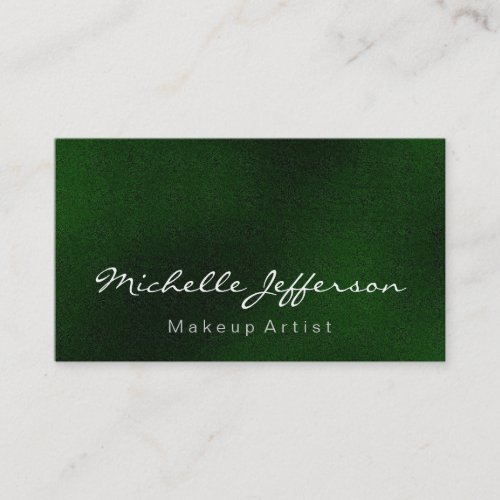 Green Color Makeup Artist Script Business Card